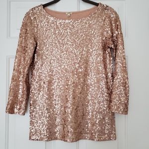 J Crew sequin top